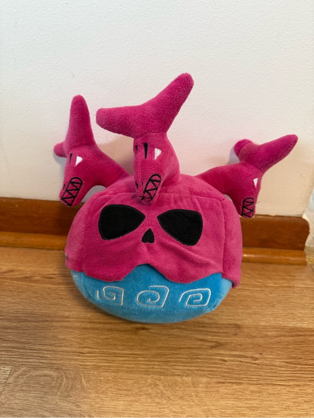 Blox Fruits Venom Fruit Plush 8 in Pink Blue 3 Headed